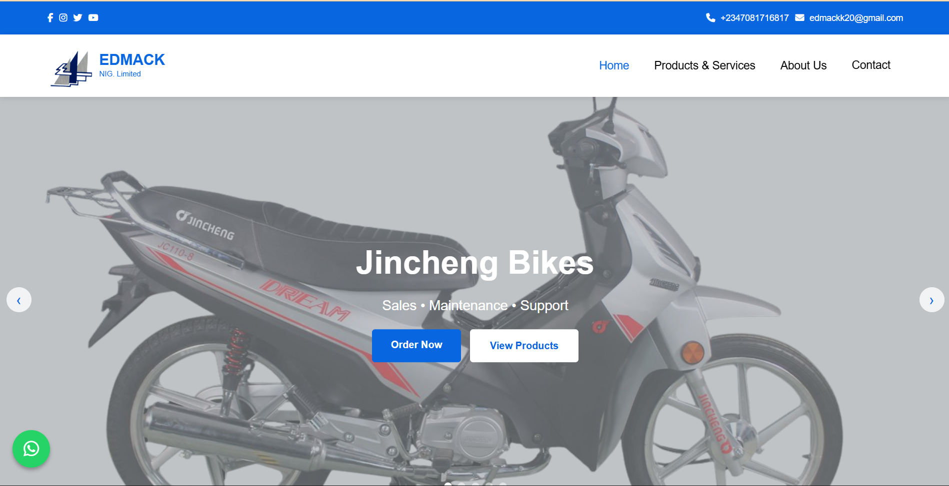 Business Website screenshot